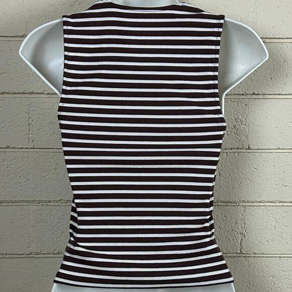 American Eagle Outfitters Striped Brown Tank size S NWT - Picture 7 of 8